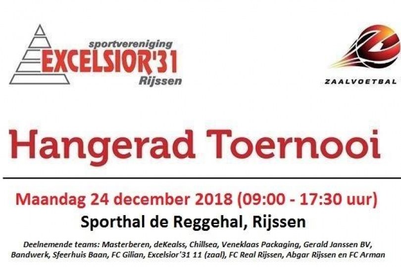 Foto bij Aanstaande maandag Hangerad Zaalvoetbaltoernooi in Reggehal