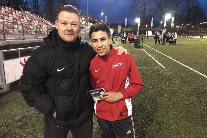 Foto bij Nathaniel Acis (JO15-1) 'speler van de maand februari'