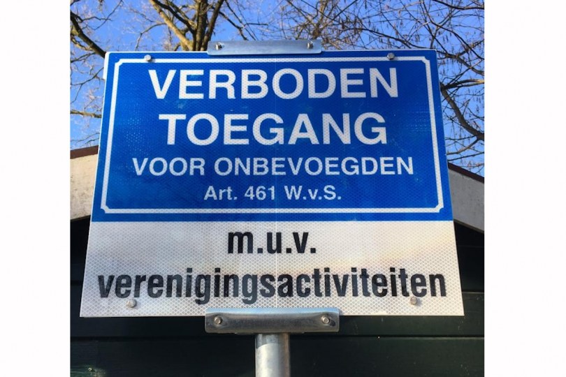 Foto bij Herinnering: Verboden toegang sportpark De Koerbelt als er geen verenigingsactiviteiten zijn!