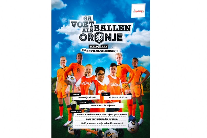 Foto bij Woensdag 9 juni: Oranjefestival voor voetbalmeiden bij Excelsior&rsquo;31