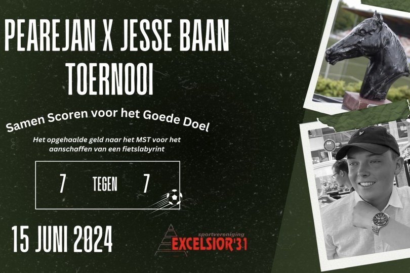 Foto bij Doe mee aan het Pearejan x Jesse Baan Toernooi: Samen Scoren voor het Goede Doel!