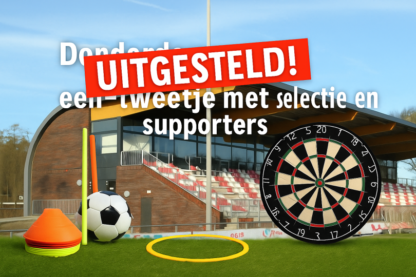 Foto bij Uitgesteld: gezellige avond met supporters en selectie