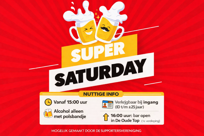 Foto bij Nuttige informatie over Super Saturday (o.a. alcoholbandjes)