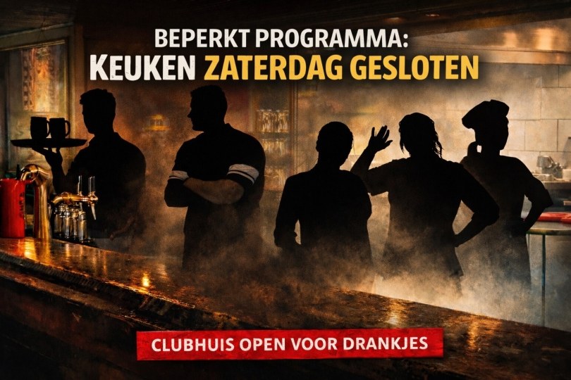 Foto bij Zaterdag keuken gesloten beperkt programma (clubhuis open!)