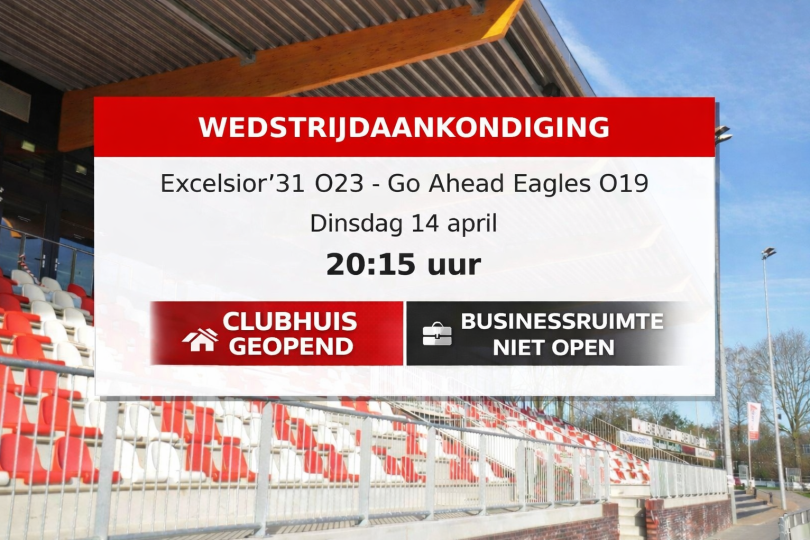 Foto bij Dinsdag 14 april 20:15 uur: Excelsior'31 023 - Go Ahead Eagles 019
