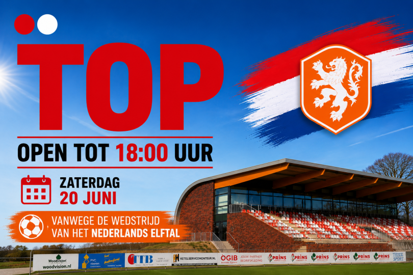 Foto bij TOP zaterdag 20 juni open tot 18.00 uur