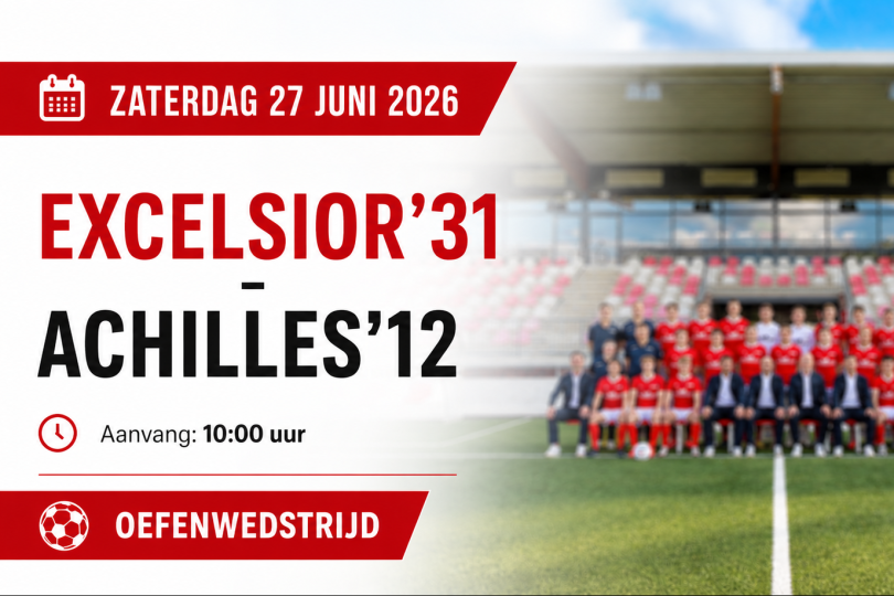 Foto bij Excelsior&rsquo;31 - Achilles'12 vervroegd naar 10.00 uur (OEFEN)