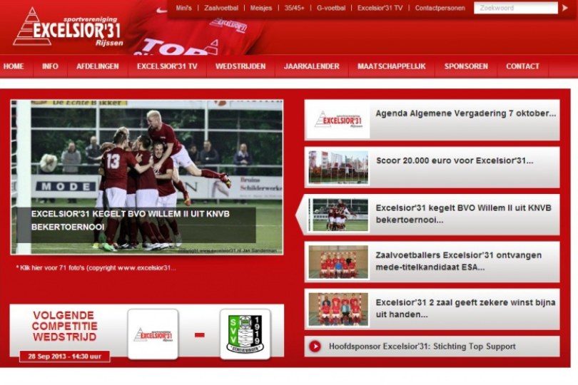 Foto bij 3-miljoenste bezoeker passeert website Excelsior'31
