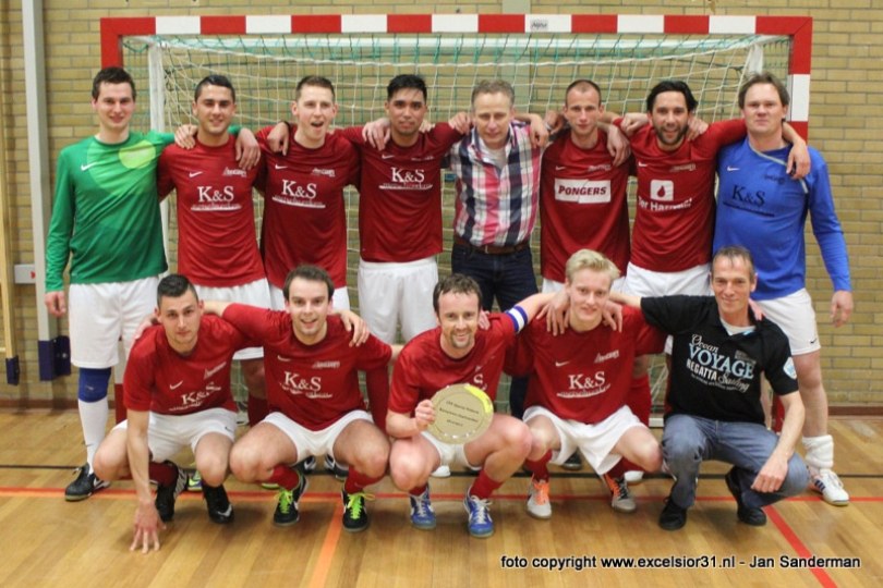 Foto bij Zaalvoetballers Excelsior’31 promoveren naar Topklasse in bomvolle Reggehal
