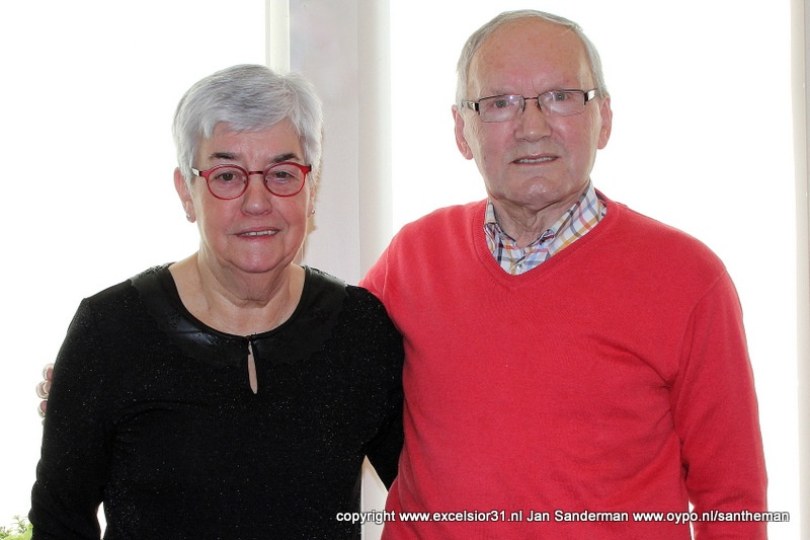 Foto bij Excelsior'31 VUT-ploeglid Albert Beldman en eega Riekie 55 jaar getrouwd