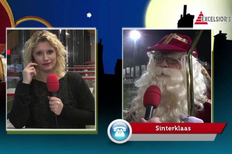 Foto bij Excelsior'31 TV belt met Sinterklaas