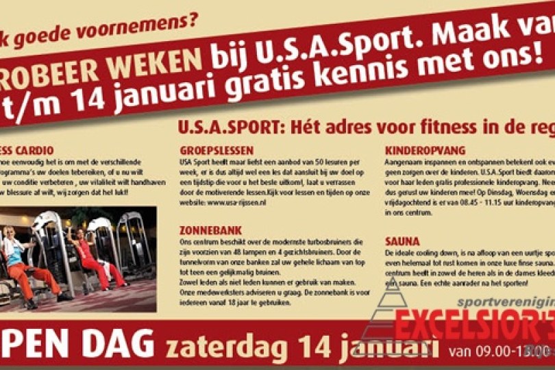 Foto bij Probeerweken en open dag USA Sport